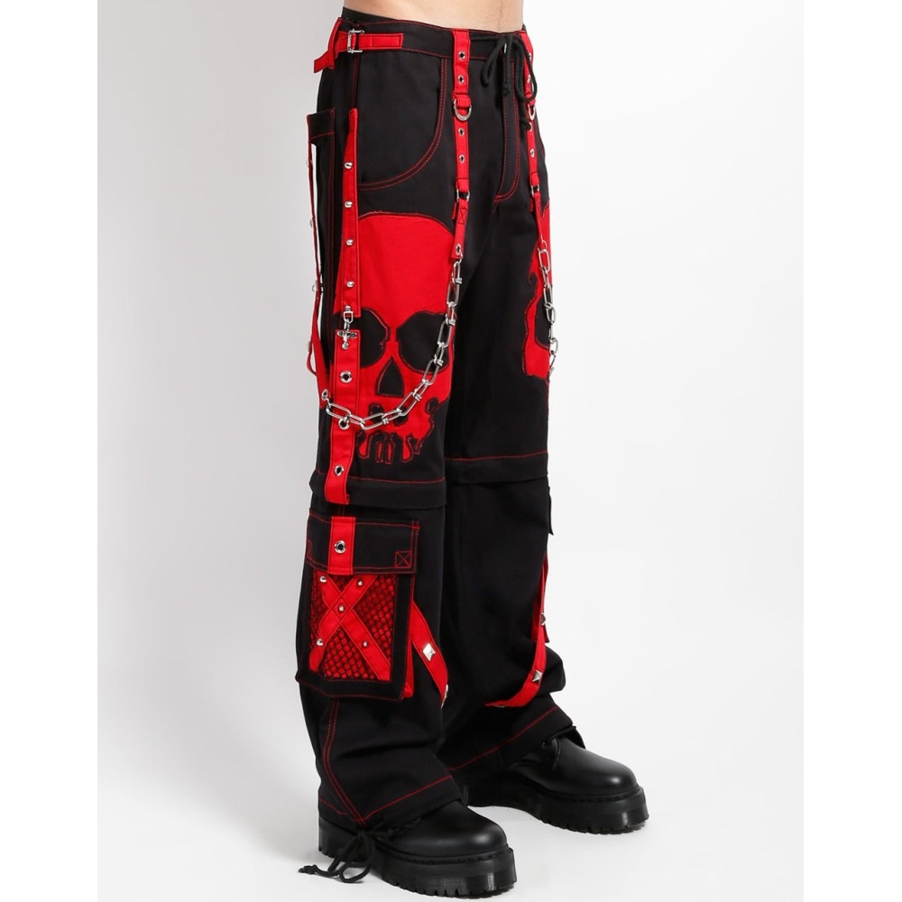 Tripp NYC - Scare Dark Wijde broek - Zwart/Rood